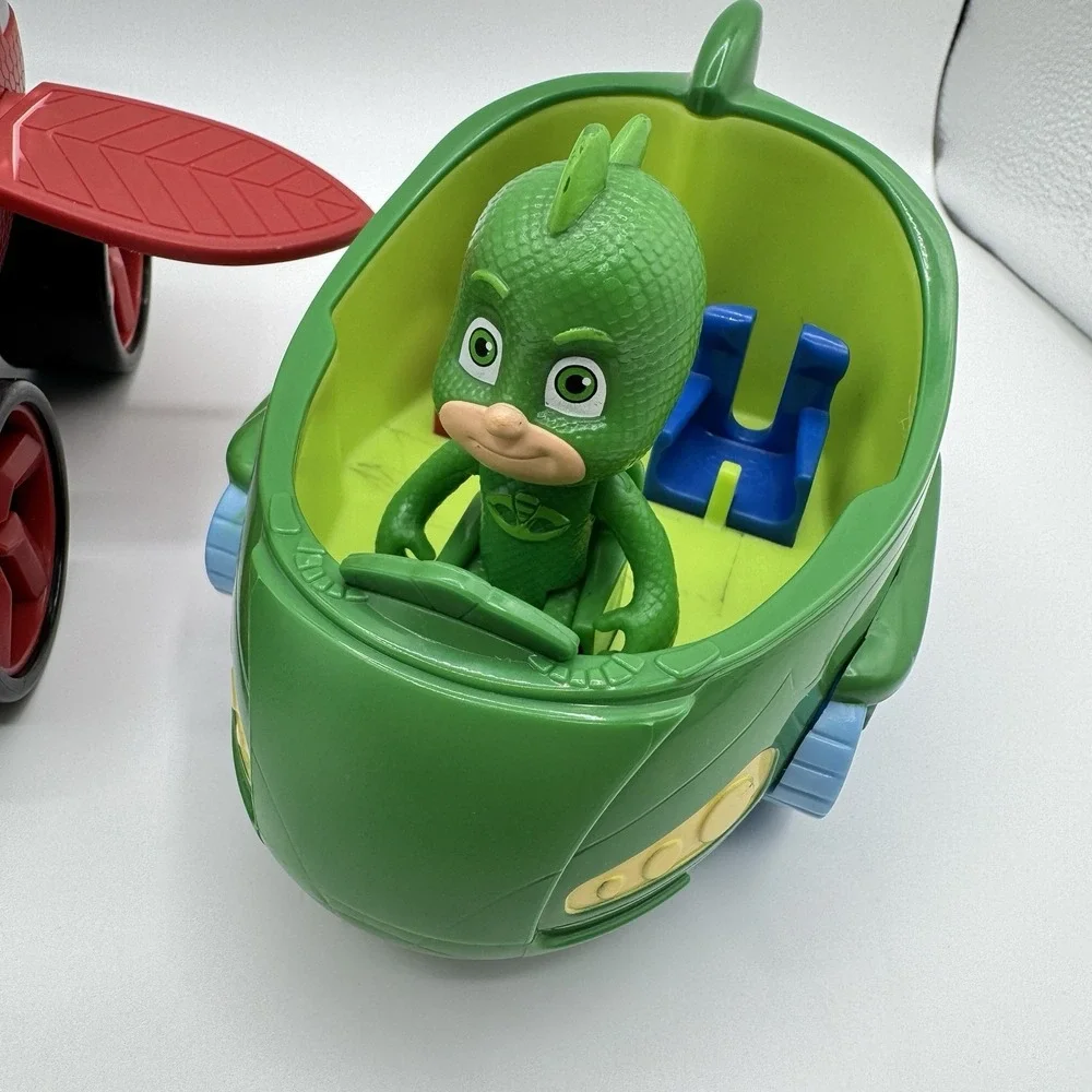 PJ Masks Lot Of 3 Vehicles With Figures Catboy Owlette Gekko Glider Mobile L8